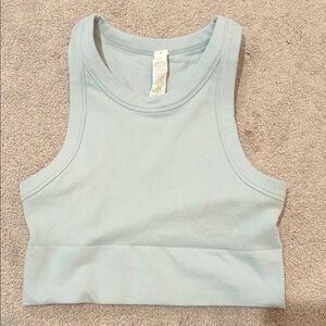 Alo Light Blue Athletic Cropped Tank